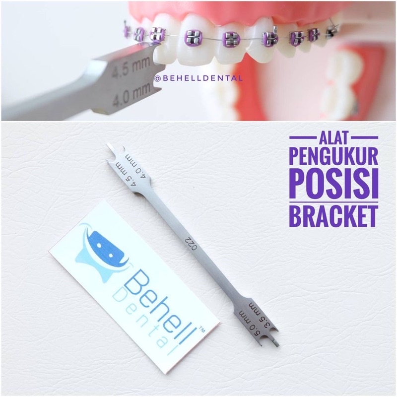 DENTAL BRACKET HEIGHT GAUGE // ALAT UKUR POSISI BRACKET SAAT PASANG BEHEL GIGI // Position Pengukur Anti Karat Original // Behelldental