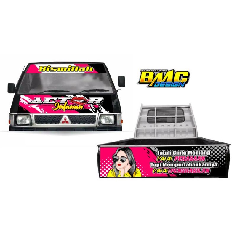 [terlaris] stiker kabin depan + pintu belakang L300 , stiker L300 1 set depan belakang