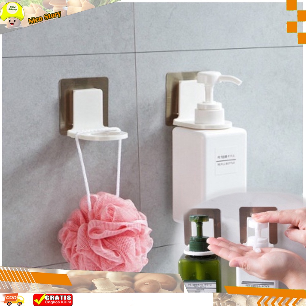 (NCS) Gantungan Botol Shampoo Holder Botol Sabun Dinding Kamar Mandi Serbaguna Rak Gantung Botol