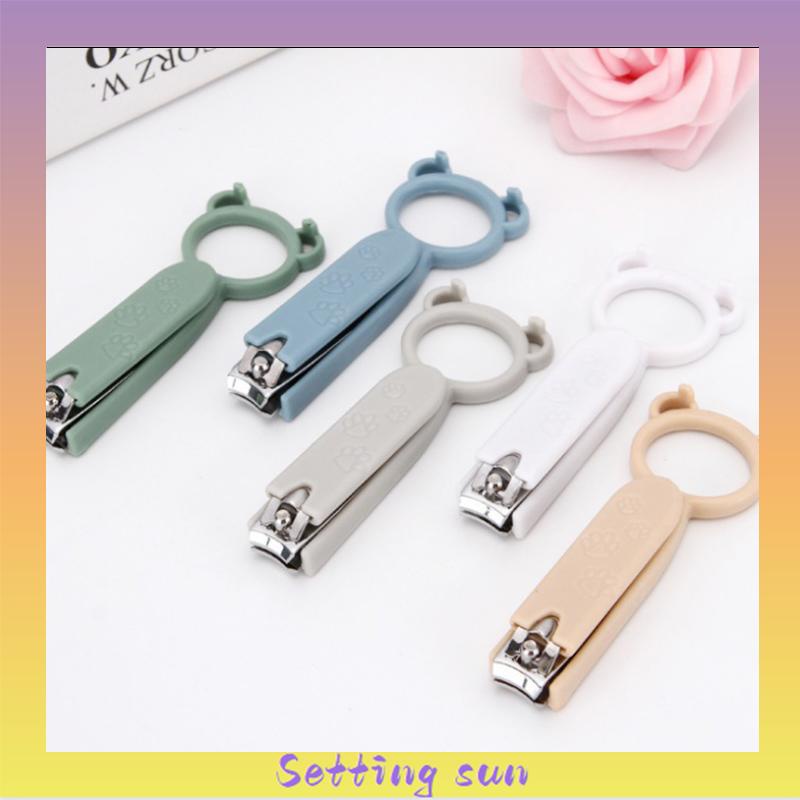 ✨Gunting Kuku Pemotong Kuku Beruang kecil Stainless Nail Clipper Kecil Tajam TN