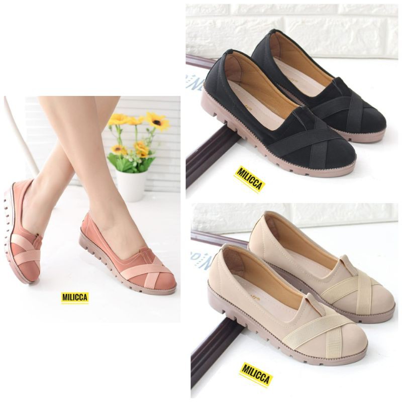 Milicca Sepatu Wanita Slip On Crusli