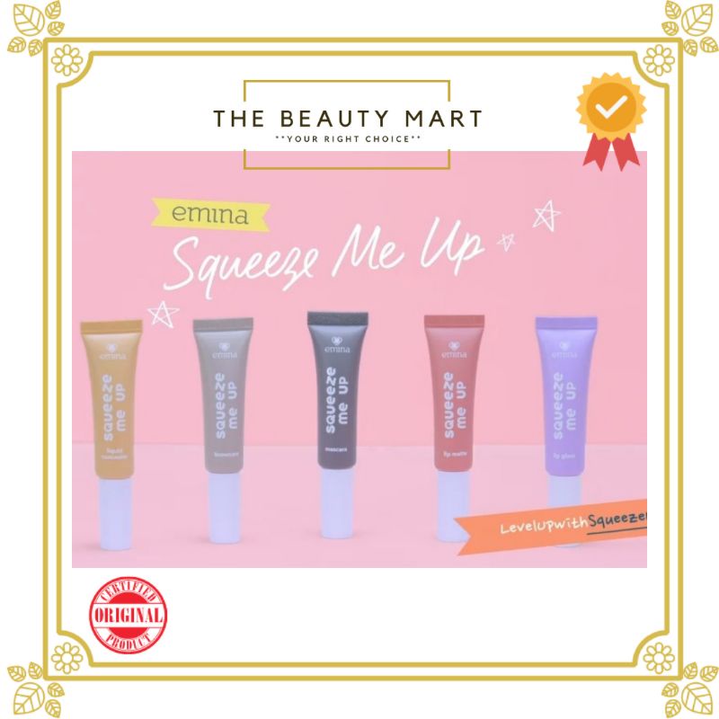 EMINA SQUEEZE ME UP - Browcara | Mascara | Concealer | Lip Matte | Lip Glass Gloss