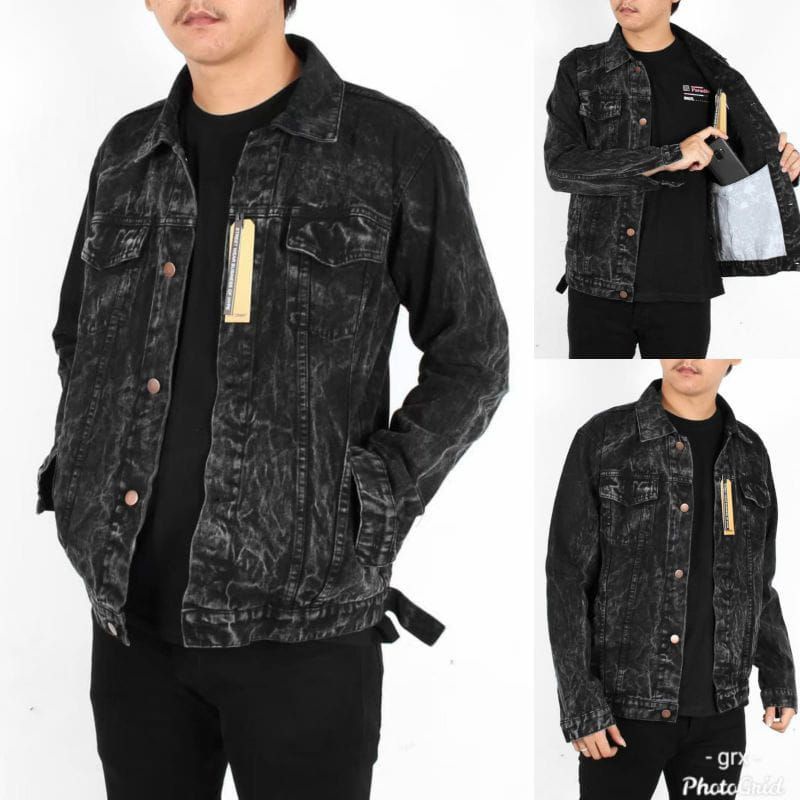 jaket jeans pria ukuran jumbo/ big size XXL-XXXL