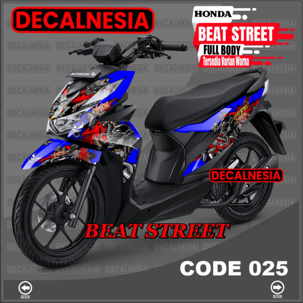 Decal Beat Street 2021 2022 2023 Full Body Sticker Motor Roadrace Racing Stiker Variasi Aksesoris C25