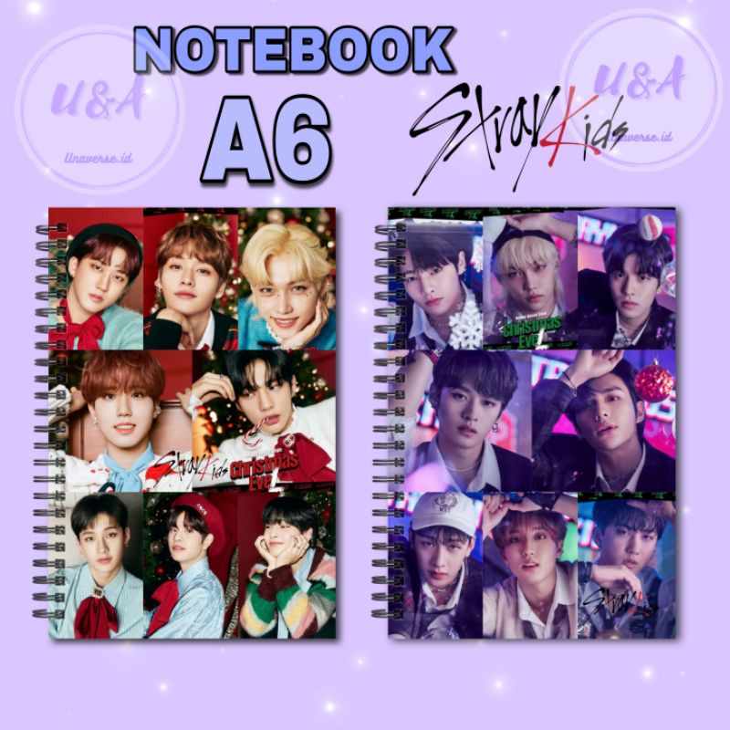 

[COD] NOTEBOOK A6 STRAY KIDS CHRISTMAS EVE Hyunjin Felix Bangchan Murah
