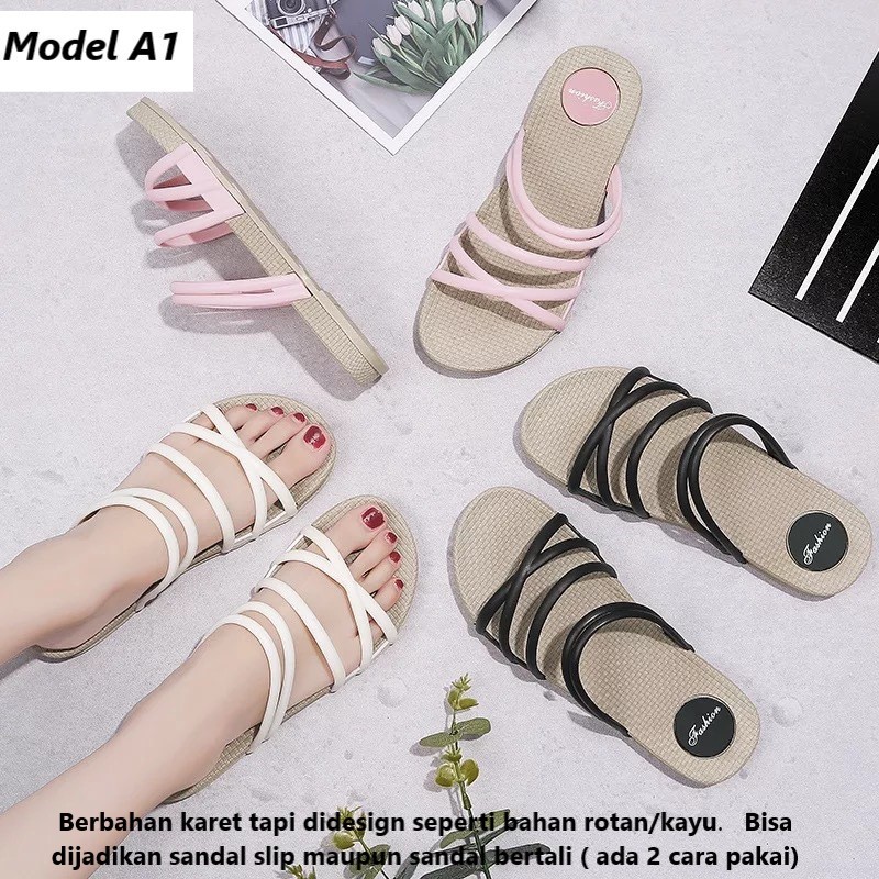  Sandal  Cewek Import Murah Sendal Wanita fashion Korea flip 