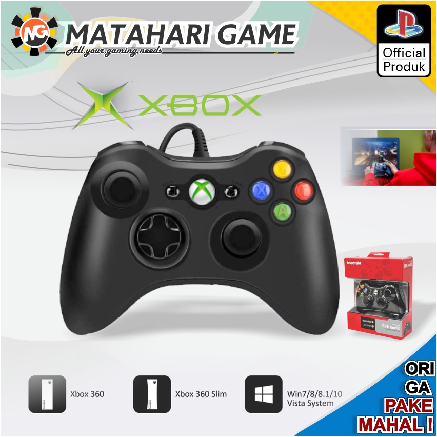 Stick Stik XBOX 360 Wired Original Pabrik For / PC / Xbox 360 / Laptop  - Hitam