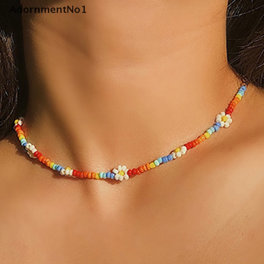 (AdornmentNo1) Kalung Choker Handmade DIY Dengan Liontin Bentuk Bunga Model Bohemia Untuk Wanita