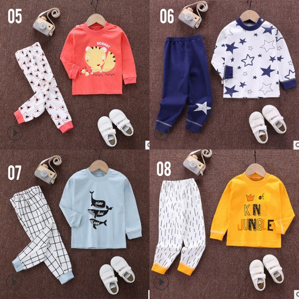 LID9046 - 2in1 Setelan Atasan Lengan Panjang + Celana Panjang Bayi Cotton Set Baju Bayi Anak Katun Lembut pakaian bayi anak