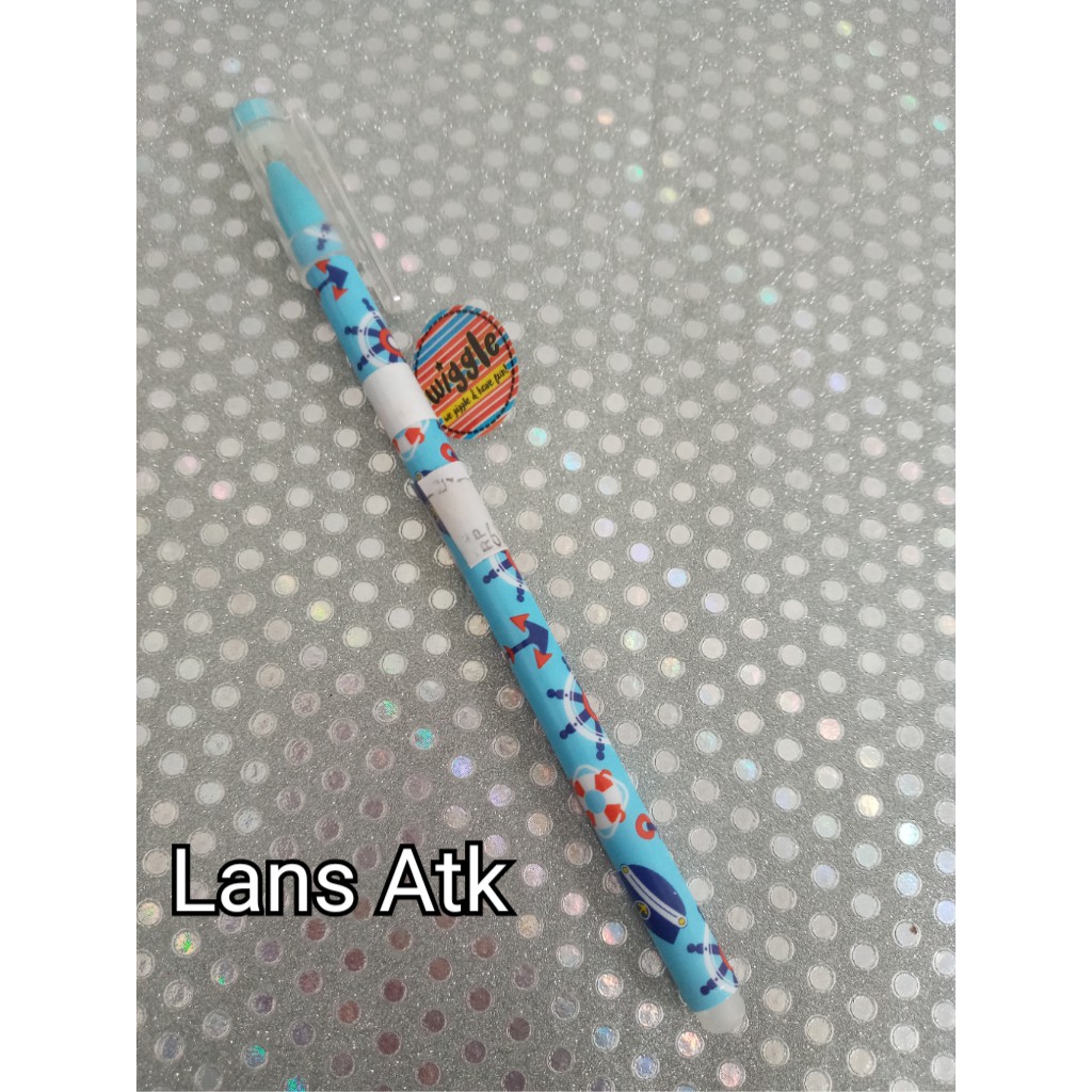 

WIGGLE Nautical Erasable Pen pulpen dengan penghapusnya