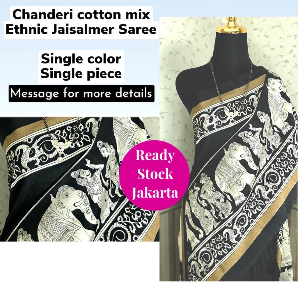 Black Ethnic Indian Saree | Baju Hitam India | Baju Muslim Pesta Mewah #PromoNewYear