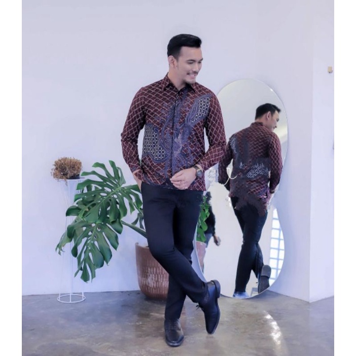 Terbaru || kemeja batik Pria Lengan Panjang BAJU BATIK PRIA ABADI BATIK KEMEJA BATIK PRIA LENGAN PANJANG