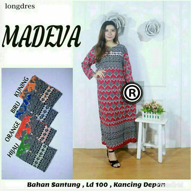 BATIK DASTER MURAH GAMIS ECER GROSIR LONGDRESS MADEVA LONGDRESS WADIMOR