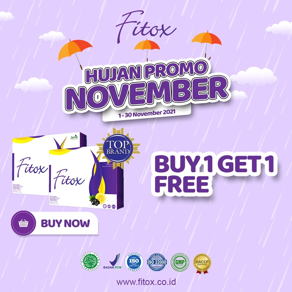 

Fitox PROMO BUY 1 GET 1 FREE Minuman Fiber Diet Detox BAB HALAL BPOM