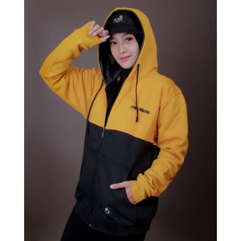 jaket sweater Hoodie 2 tone