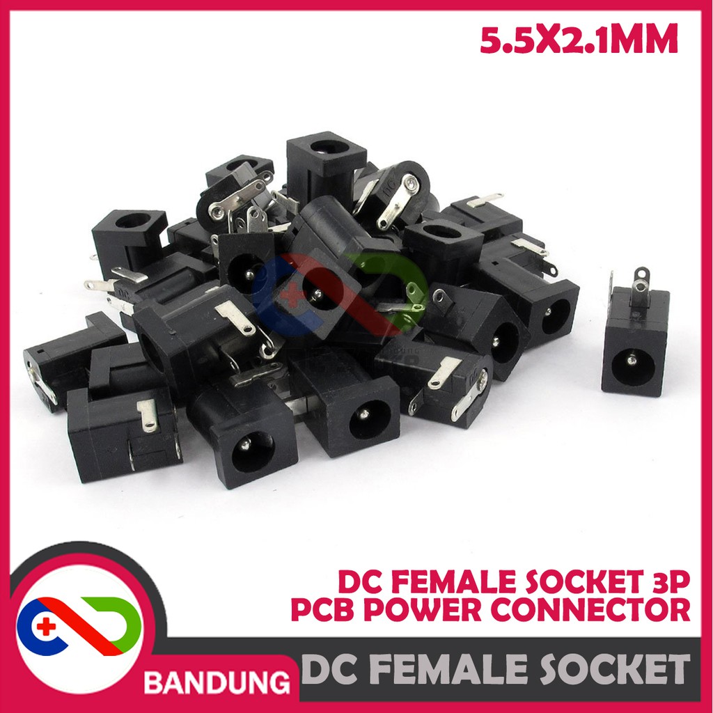 DC FEMALE SOCKET 3P PCB POWER CONNECTOR SOKET 5.5X2.1MM 2.1X5.5MM