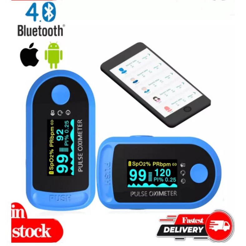 Bluetooth OXIMETER Sinkronisasi dengan Smartphone melalui aplikasi Smart Wear