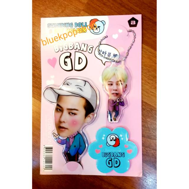 Set Standing Doll / Standee + Strap Kunci Kpop Big Bang - GDragon Import
