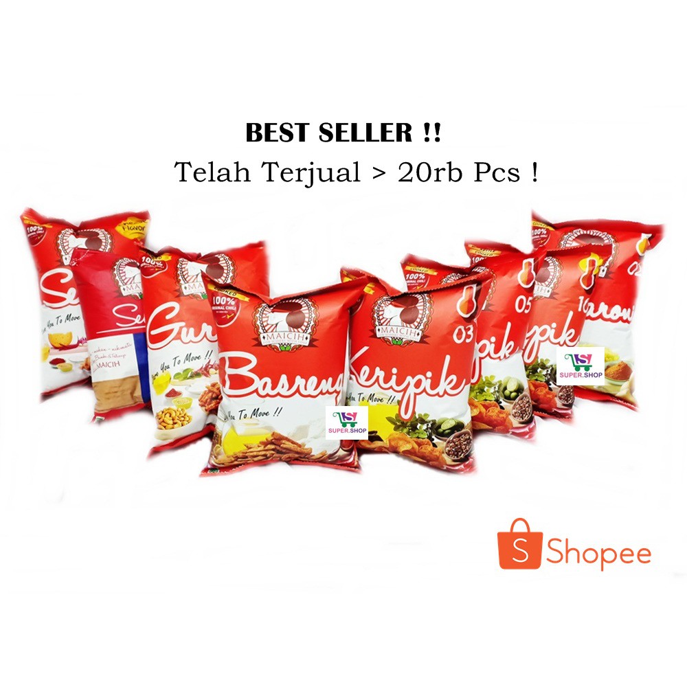 TERMURAH Maicih Basreng / Gurilem / Macaroni / Seblak / Keripik Singkong Level 3,5,10 supershop15