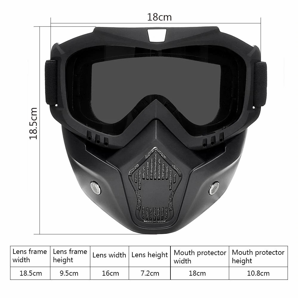 MPro Kacamata Goggles Mask Motor Retro Windproof / GOGGLE MASK KACA MATA HELM Variasi Classic TaffSPORT