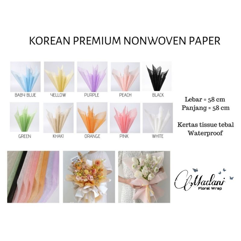 

FLORAL WRAPPING, KERTAS TISSUE (BUKET) PREMIUM TISSUE NON WOVEN PAPER