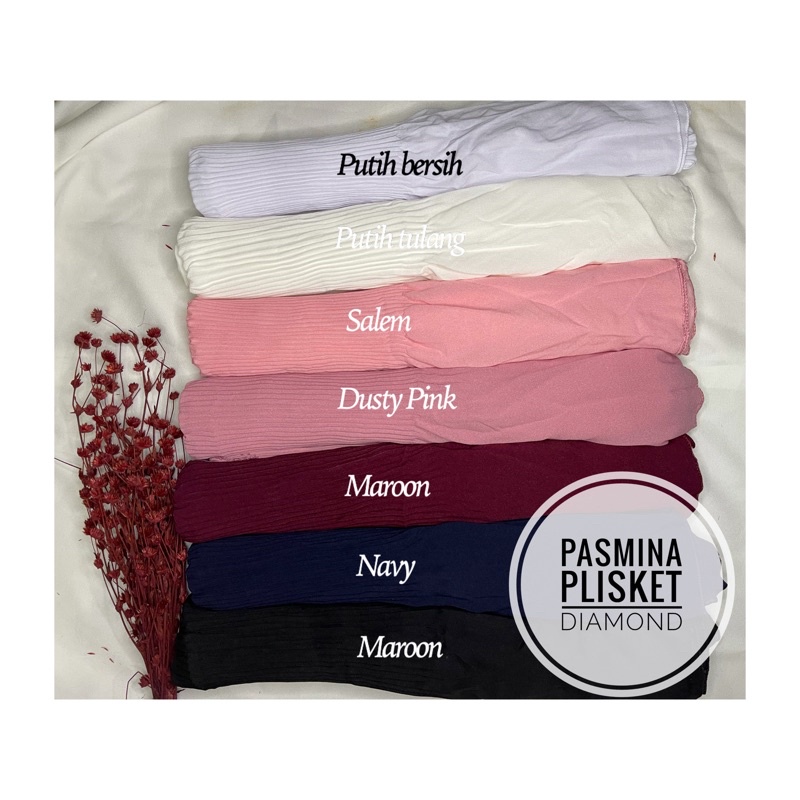 PASMINA PLISKET DIAMOND PREMIUM PANJANG 180-6