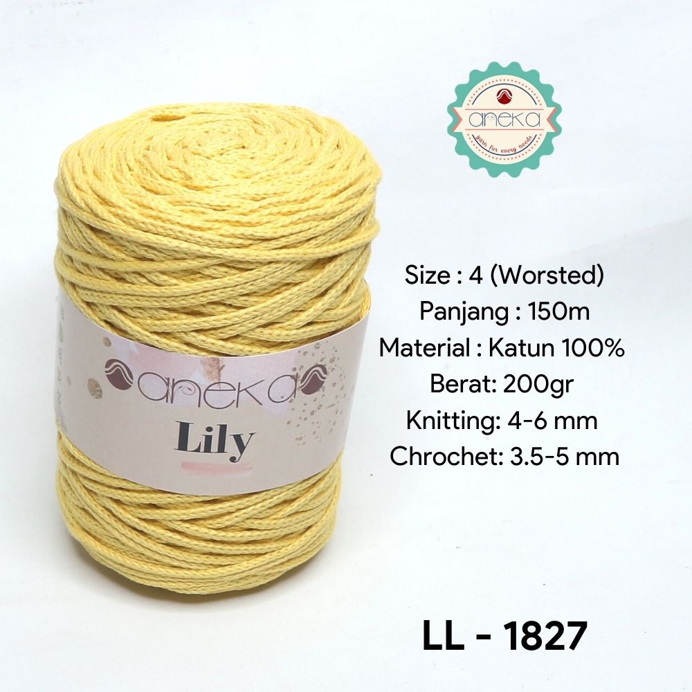 Benang Rajut Lily / Lili / Tambang / Macrame Cotton Rope Yarn - 1827