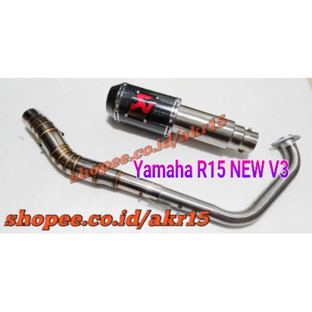 Knalpot R15 new V3 Akrapovic GP M1 carbon