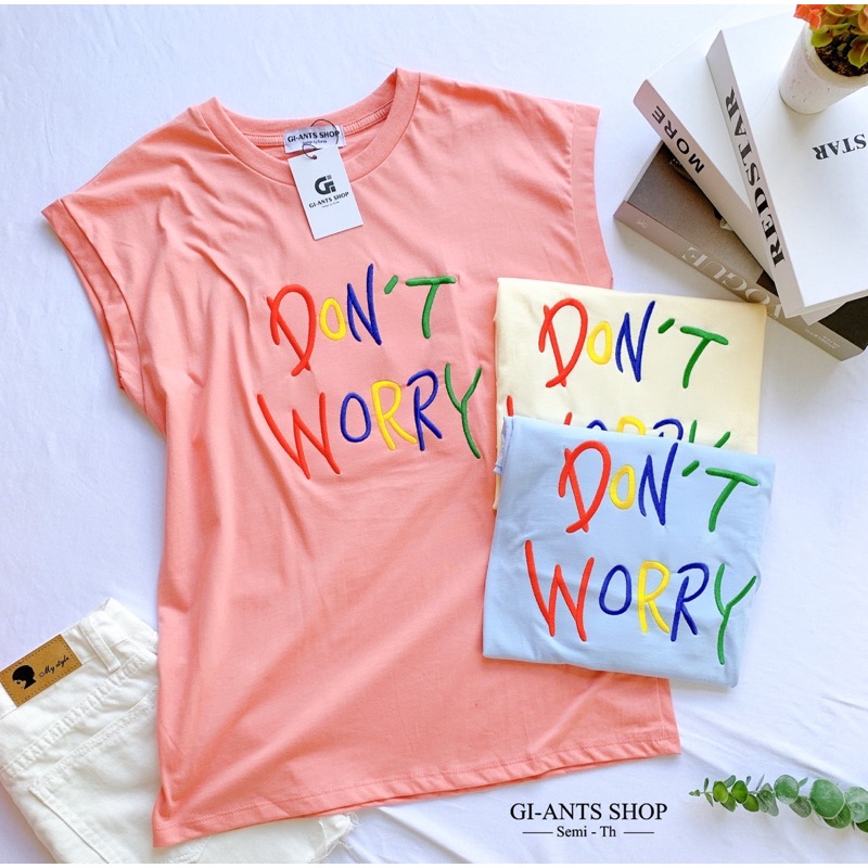 KAOS GIANTS BASIC TULISAN DON'T WORRY IMPORT BANGKOK (BJGB215)