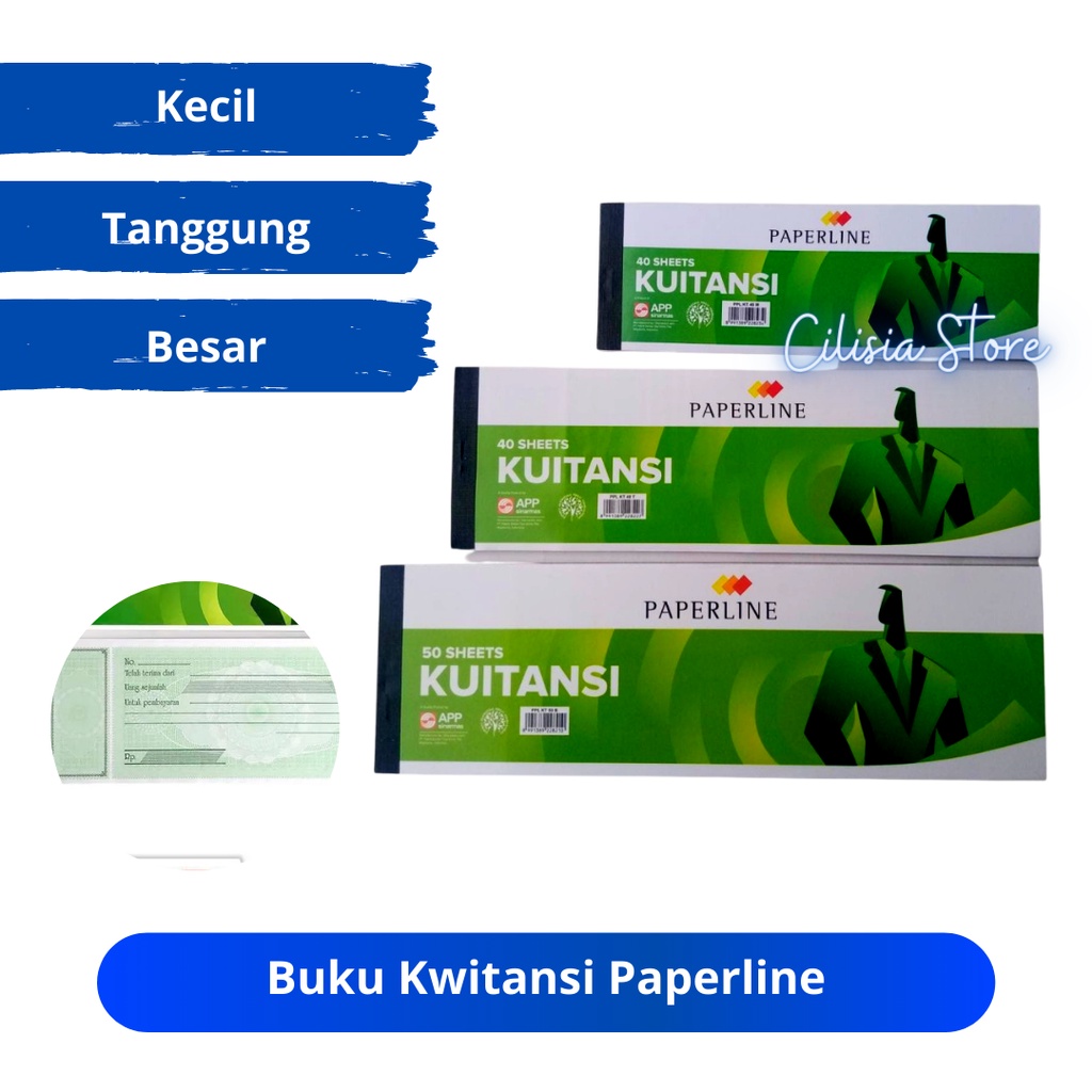 

Buku Kwitansi Paperline Kecil - Tanggung - Besar / Kuitansi Paperline