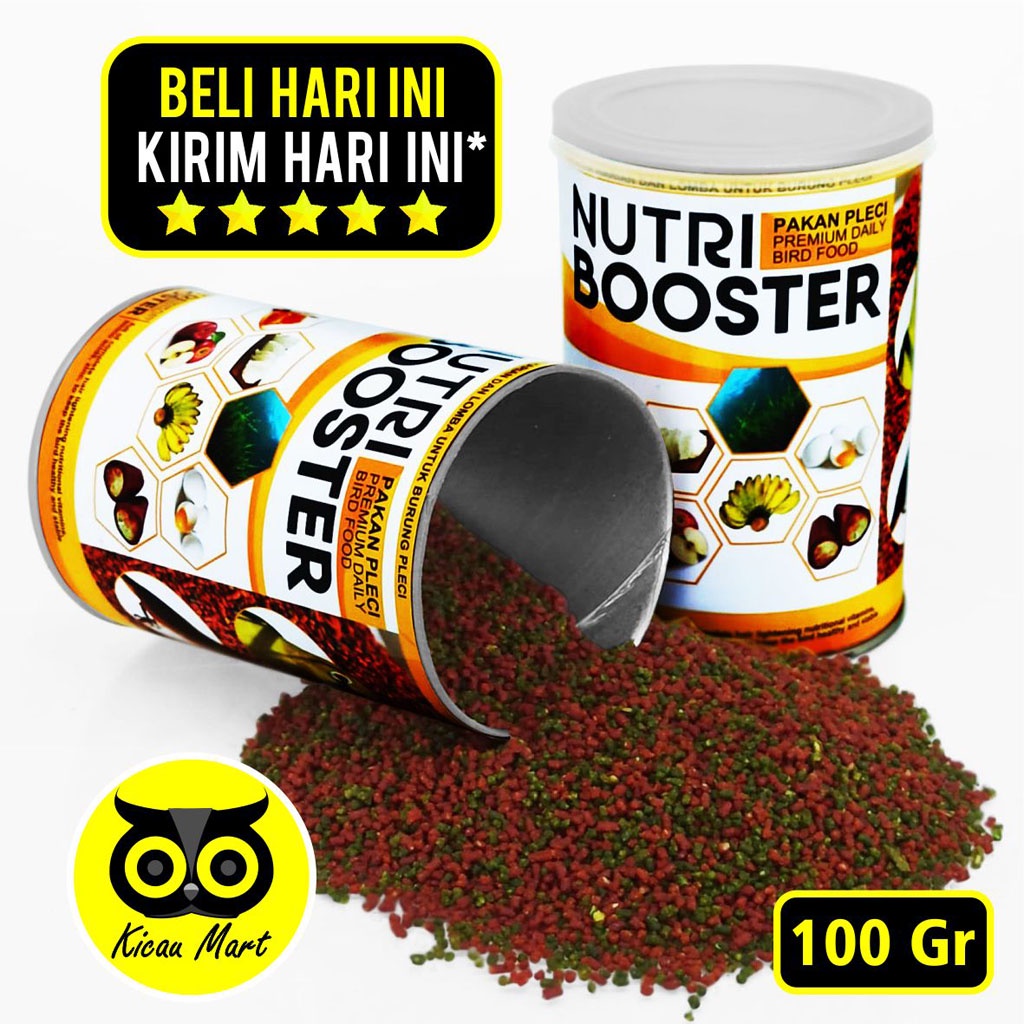 Nutri Booster Pakan Harian Burung Pleci Voer Nutribooster Kemasan Kaleng Pakan Premium Makanan Harian Burung Burung Pleci Dorodod Edan Daily Bird Food