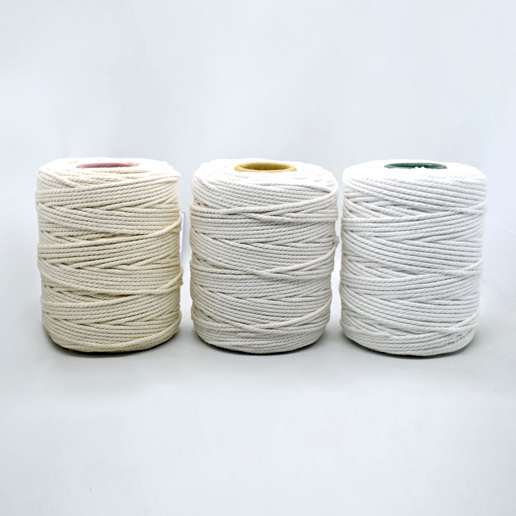 Tali Macrame Katun Natural 4mm kemasan 1kg