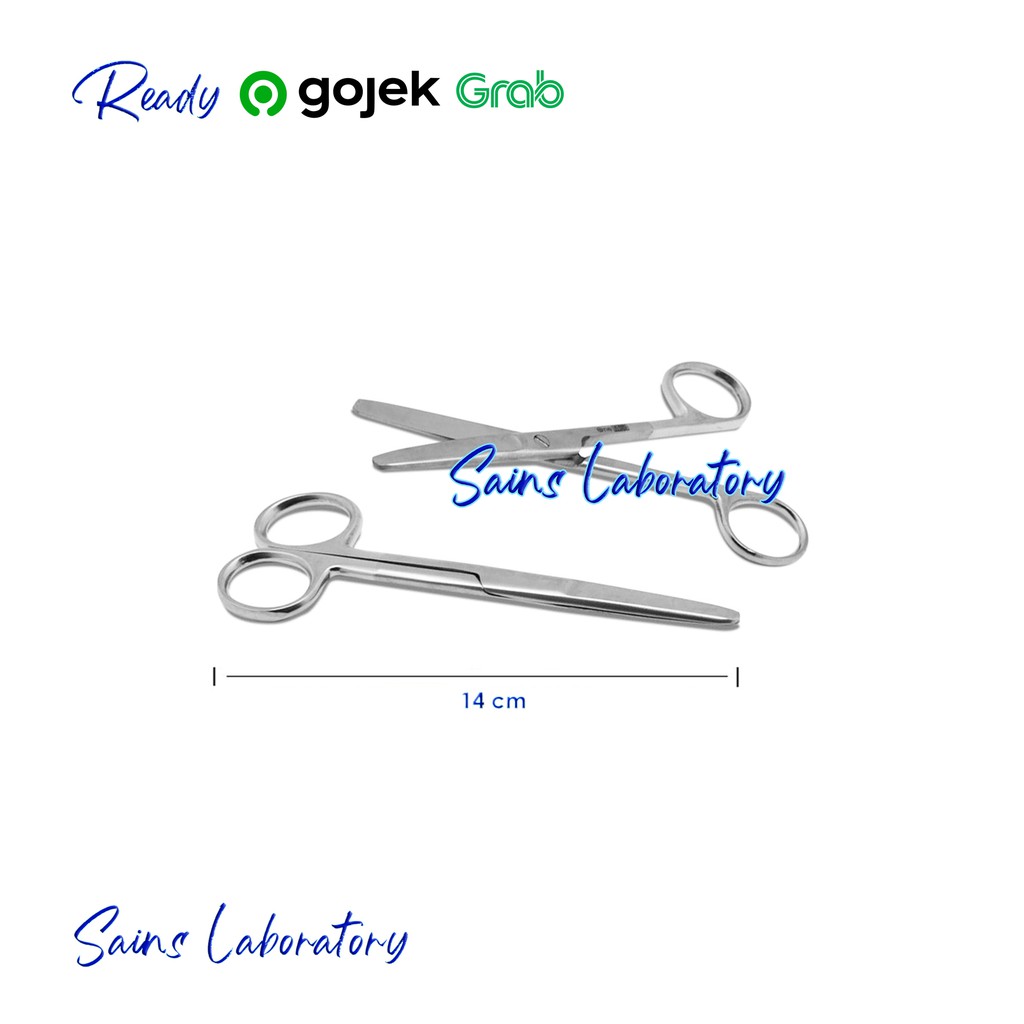 Gunting Operasi Bedah Gunting Medis Stainless Lurus 14 cm Tumpul Tumpul Jaringan Kecil Medic Scissor