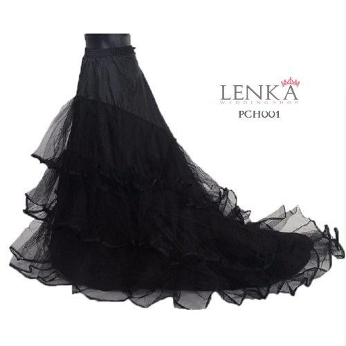 [READY STOCK] PETTICOAT EKOR PENGEMBANG DRESS BRIDAL WEDDING HITAM PCH001