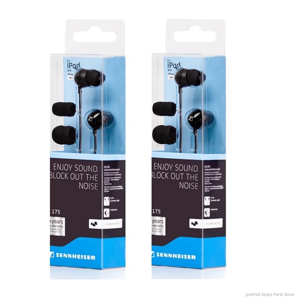 Sennheiser CX175 Headset Earphone Kabel HIFI Dengan Noise Reduction