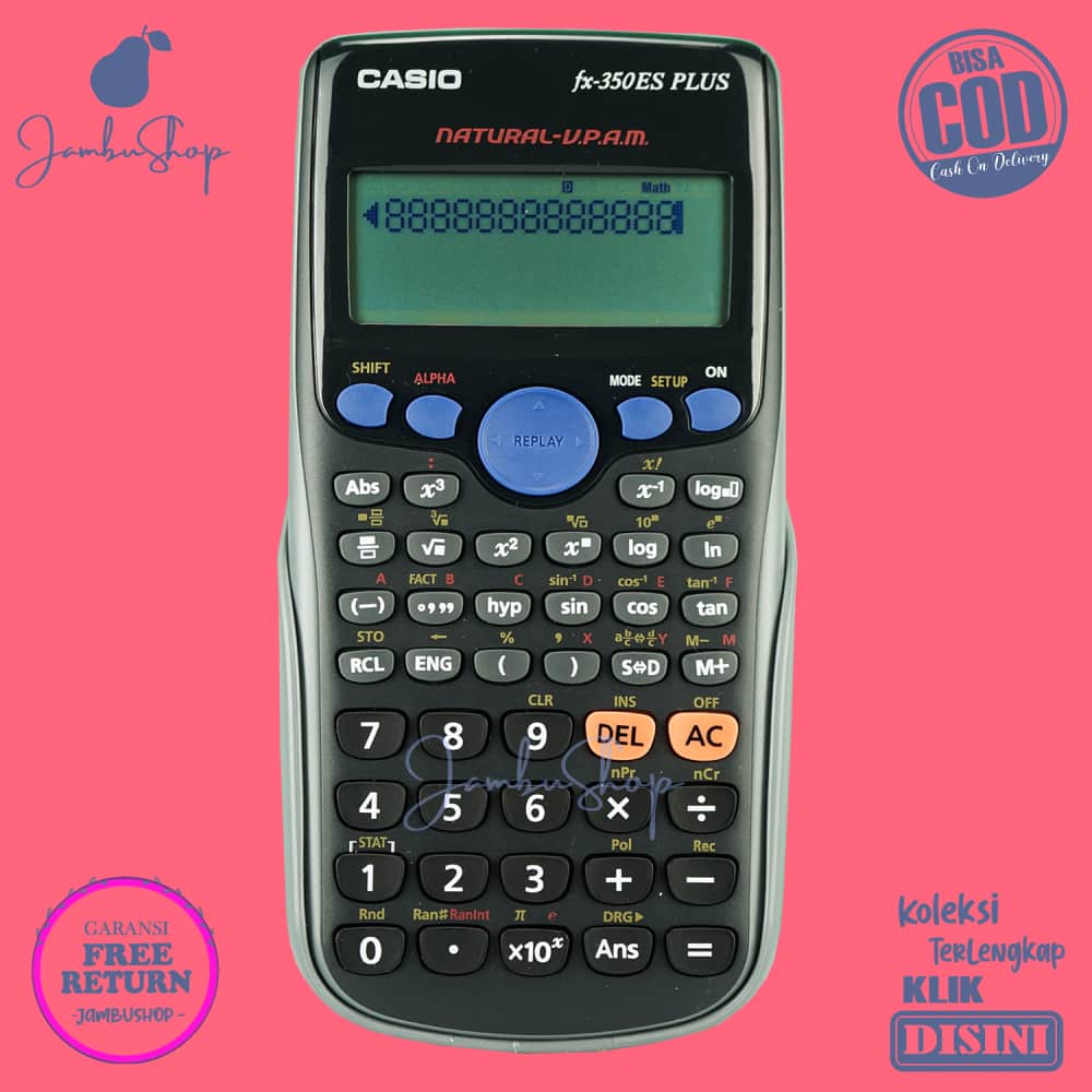 

Kalkulator Basic ATK Minimalis Berkualitas Hitam Casio FX-350 ES Plus Kalkulator Scientific