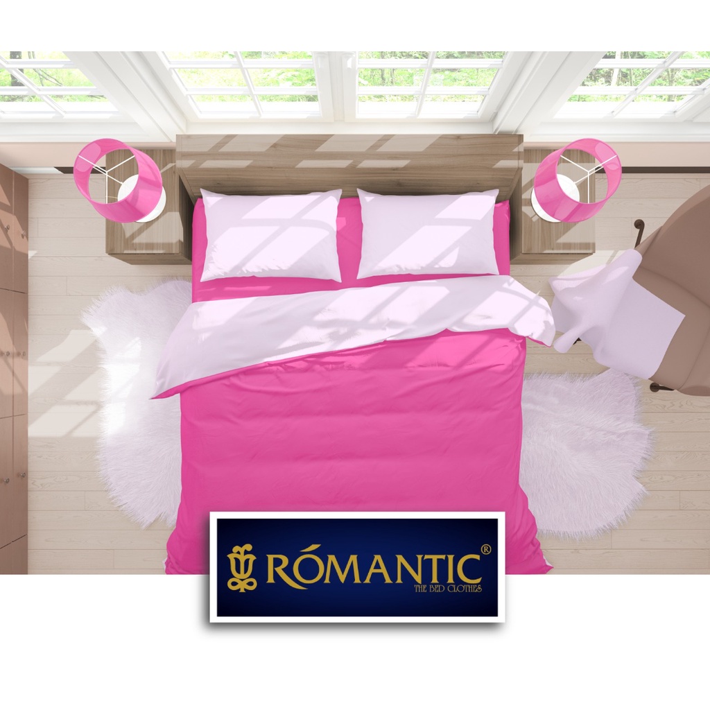 Two Tone Bedcover ROMANTIC Light Pink x Pink aesthetic Bandung