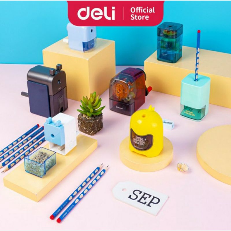 

Deli Rotary Sharpener / Rautan Putar Pensil Dengan Hasil Runcing