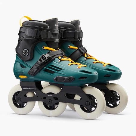 Oxelo Inline Skate Adult Hardboot Freeskate Skates MF900 - Urban Green 8738700