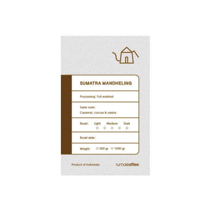 

Rumacoffee Sumatra Mandheling 1 Kg