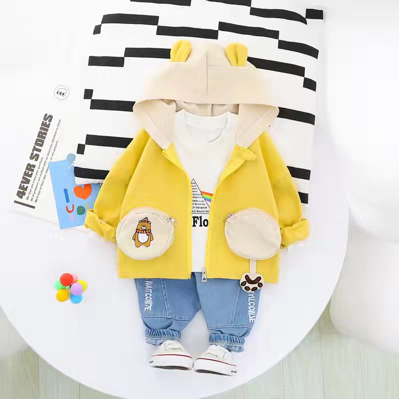 1thn-5thn SETELAN HOODIE 3IN1 BAJU ANAK LAKI LAKI  SKU0029