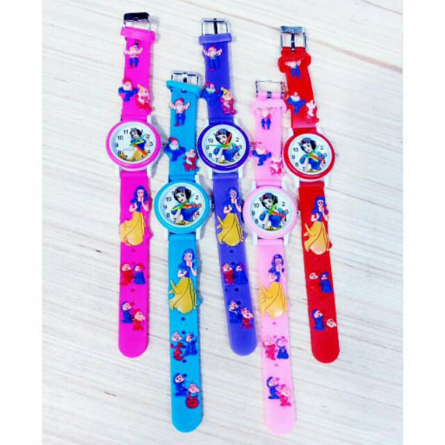 Jam Tangan Anak Perempuan Laki-Laki Strap Rubber Karakter Timbul 3D