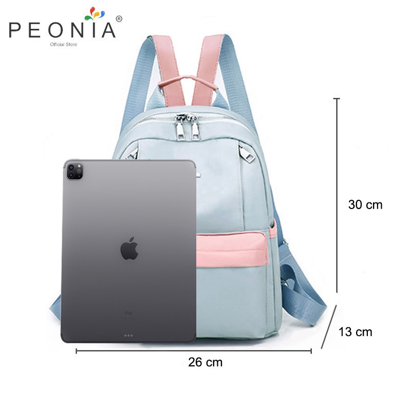 Peonia PNA JOANA Ransel Korea Tas Wanita Punggung Import Kantor Kerja Sekolah Kuliah Outdoor Trendy Fashion Style Travel Casual Backpack Anak Remaja Perempuan Selempang Cewek Bag-1