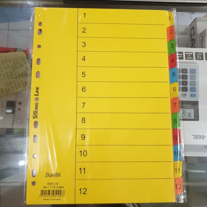 

Sale Divider A4 (1-12) Bantex (6051) - Set Hemat