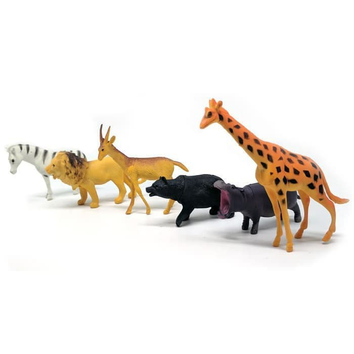 Set Isi 6 Mainan Binatang - Mainan Edukasi Mengenal Hewan - Mainan Anak Toys Animal Kingdom SNI