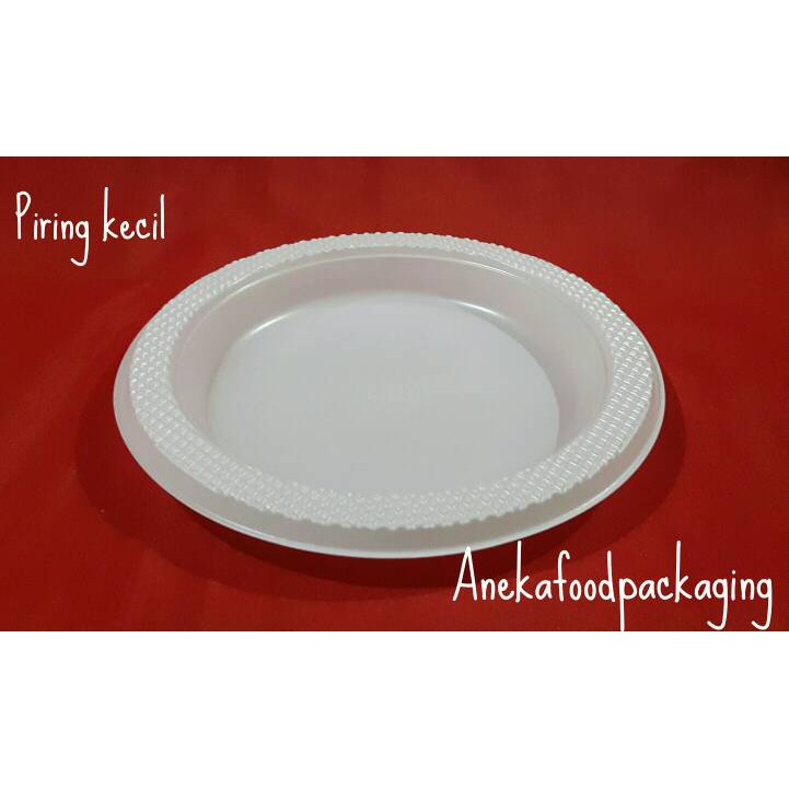 Piring plastik putih susu uk. kecil