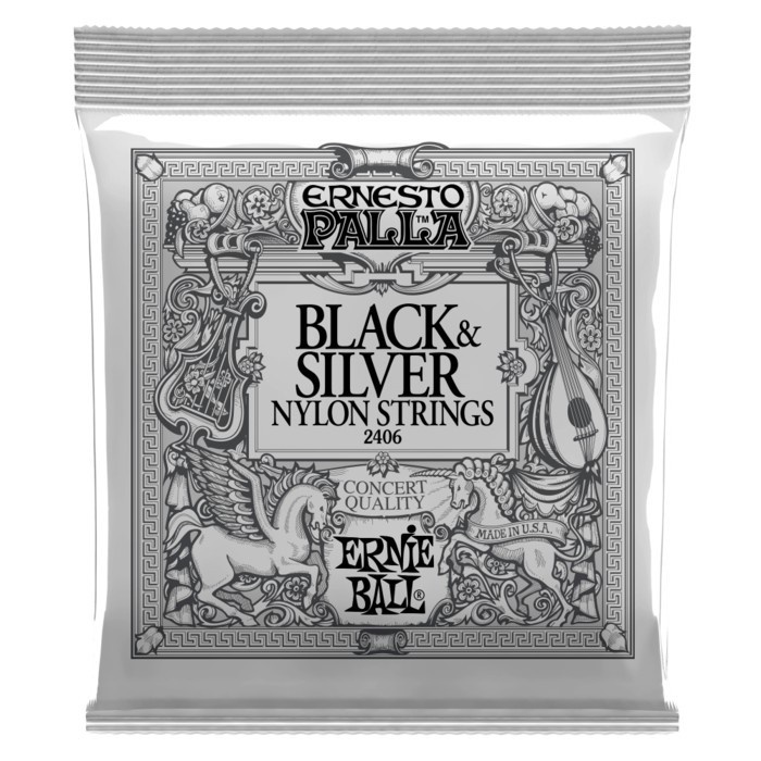 Ernie Ball 2406 Black &amp; Silver Nylon Classical Guitar String