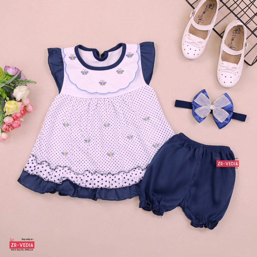 [FREE BANDANA] Setelan Baby Berry 0-12 Bulan / Baju Tidur New Born Set Perempuan Lengan Baby Perempuan Celana Pop ZR Vedia