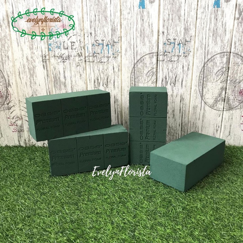 Busa Tanaman Hidup Premium Quality Floral Foam Oasis Media Tanam Dekorasi Bunga Pohon Hias