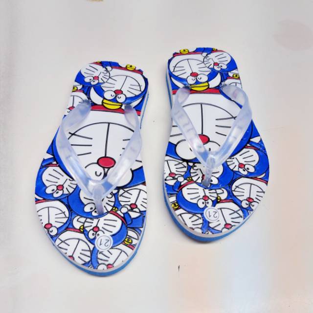 Sandal doraemon anak ukuran 21 samapi dengan 35